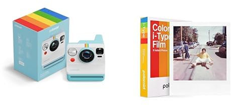 Polaroid - Now Gen3 - Fotocamera istantanea + Pellicola Colore (8 fotos) - Blu Artico