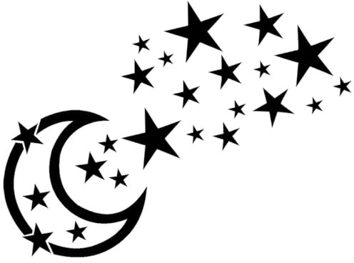 Mond Stern auto aufkleber Fahrrad Motorrad Roller Aufkleber für Auto Autodekoration glattem Untergrund wie Glas Spiegel Metall Aufkleber