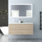 HAPAOSO Mueble de baño con Lavabo, Cuatro cajones, Roble, 120 x 46 x 52 cm