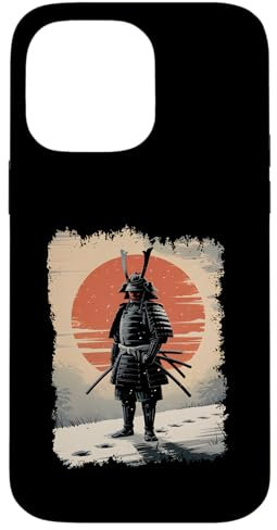 Japan Samurai Warrior Design – Ukiyo-e Style Ink Drawing Case for iPhone 14 Pro Max