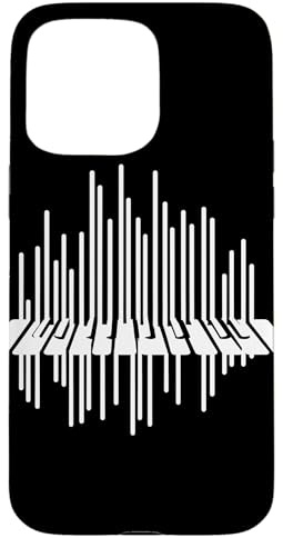 Custodia per iPhone 15 Pro Max Tastiera del pianoforte Disegno Pianista