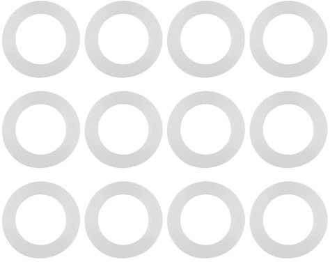 12pcs weißes Silikon O Ring Dichtungswaschanlagen Burgs Schläuche Anschlusssatz (1 Zoll)