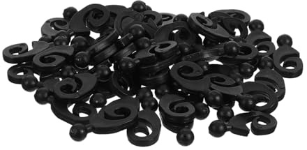 PartyKindom Lot de 30 Crochets en Plastique pour Rideaux de Pergola et Tonnelle, Accessoires de Fixation Résistants, Clips Invisibles Compatibles Tentes et Auvents Extérieurs, Usage Camping