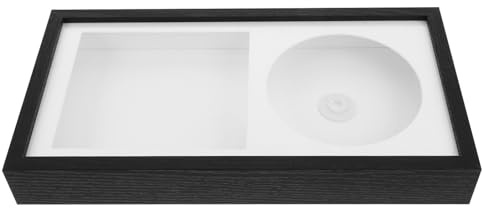 CORHAD CD Bilderrahmen in Weiß für Wand und Tischdisplay | Vinyl Displayrahmen, CD Zubehör für Album und Schallplatte, Dekorative Präsentation