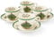 Portmeirion Home & Gifts Tea Cup and Saucer Set of 4, Ceramic, Multi-Colour, 9 x 9 x 7 cm
