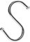 Merriway BH00067 75 mm Verchromter Küchen-S-Haken, Weiß, 5 Stück
