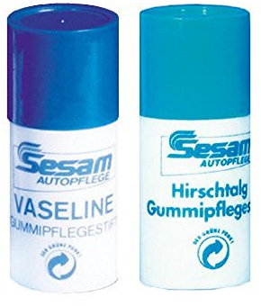 2er Set Sesam Gummipflegestifte, Gummipflegemittel, Autogummi-Pflegeset, Türgummipflege, Hirschtalgstift & Vaselinestift, jeweils 25 ml