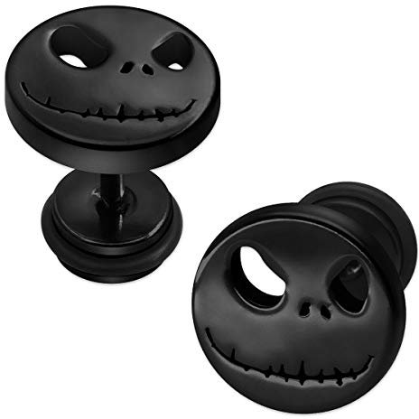 Soul-Cats 1 Paar Fakeplugs Halloween Nightmare, Farbe: Schwarz