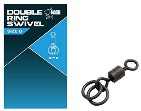 Nash Double Ring Swivel T8085 Wirbel Swivels Angelwirbel Karpfenwirbel