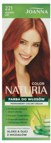 Joanna Naturia Color Haarfarbe für Frauen - Sorgt für Lang Anhaltende Farbe - Enthält Aloe vera und Mandelöl - Attraktive und Tiefe Haarfarbe - Farbe Herbstblatt