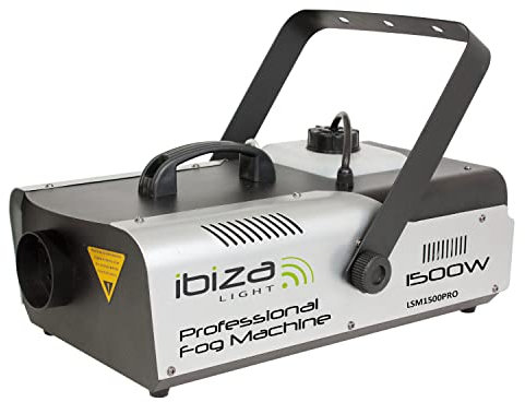 Ibiza - Machine à fumée PRO programmable Club DJ Sono DMX 1500W LSM1500PRO + Crochet Fixation