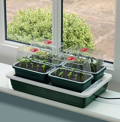 4 mini serre chauffante FAB4-38,5 x 24 x 17,5 cm - Garland germination-bouturage