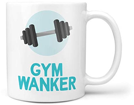 TeHe Gifts Gym Wanker Gift Mug Funny Rude for Him Her Men Women Birthday Gifts