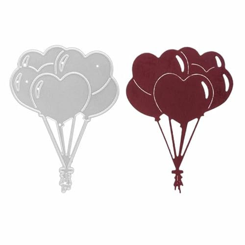 Stanzenshop Stanzschablone: Bund Luftballons in Herzform - Gestalte Liebesnachrichten mit beeindruckender Präzision, verleihe deinen Bastelprojekten eine persönliche Note.