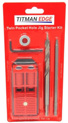 Twin Pocket Hole Jig Kit with Driver and Drill Bit E.P.H. ETPHJBPHEX