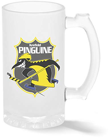 Ice Hockey Team Krefeld Pinguine Eishockey Pint Glasbecher Gefrosteter Transparenter Stein Neuheit Krug für Bier 500ml