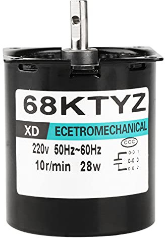 EVTSCAN derniers moteurs à courant alternatif moteur à engrenages synchrone à aimant Permanent CW/CCW 68KTYZ 220 V pour générateur de bricolage(10（rpm）)