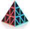 ROXENDA Pyramide Zauberwürfel 3x3x3 Dreieck Pyramide Speed Zauberwürfel - Stickerless Lebhafte Farben - noch Schneller als Original Pyramide (Carbon Fiber)