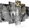 murando - Leinwandbilder Wolf 200x100 cm Vlies Leinwandbild Leinwand Bilder 5 tlg Kunstdruck modern Wandbilder XXL Wohnzimmer Wanddekoration Wand Bild Abstrakt Tier Porträt wie gemalt g-C-10063-b-a