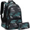 Kimwadalh Schultasche Jungen Schulrucksack Schulranzen-Set für Mädchen Teenager Rucksack Kinderrucksäcke Schultasche Mittelschule Grundschule Büchertasche für Reisen Wandern Camping