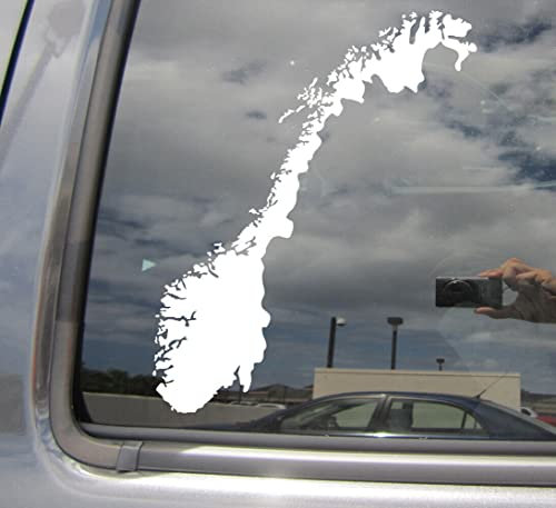 myrockshirt Norwegen Umriss Karte Landkarte Silhouette Aufkleber Sticker Autoaufkleber