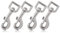 4er Set Haken mit Drehgelenk für Hundehalsband im, robuster Stahl，Karabiner mit Drehkopf