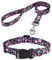 Mihqy Hundehalsband und Leine Set, Verstellbares, Weich & Komfort Nylon Hunde Halsband für Kleine Mittlere Große Hunde Welpen Katzen(Blumen Set,XS)
