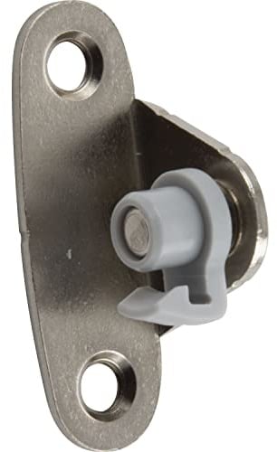 Kesseböhmer 2701070000 Befestigungslasche Adapter für Holzfront zu Hochstellstütze Maxi, Metallguss vernickelt, Silber, Frontadapter