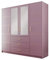 ML Furniture Ltd Kleiderschrank Bali D4 mit Spiegel 196 cm, 3 Schubladen, Garderobeschrank Schlafzimmer, Wohnzimmerschrank, Mehrzweckschrank Farbe: Pflaume
