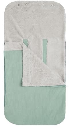 Baby's Only - Sommer Fußsack Babyschale 0+ - Fresh ECO - Atmungsaktiv und absorbierend - Hydrophile Stoff aus 100% Bio-Baumwolle - Für 5- und 3-Punkt-Gurten Autositz - Stonegreen