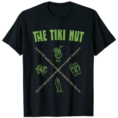 Tiki Hut - Rockabilly-Partyhemd Hawaiian Elements T-shirt T-Shirt