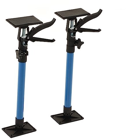 Fockety Adjustable Support Pole, 2Pcs 50‑115cm/20‑45inch Telescopic Quick Support Rod, 360° Rotate, Third Hand Tool 3rd Hand Support System for Cabinet Jacks Cargo Bars Drywall Support