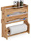 Relaxdays Wandrollenhalter, für Alufolie, Frischhaltefolie, Küchenrolle, Gewürzregal, Bambus, HBT: 40x40x11,5 cm, Natur