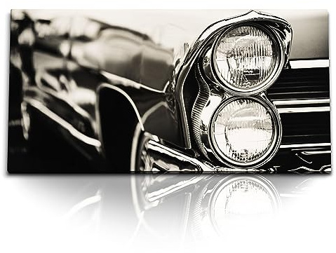 Paul Sinus Kunstdruck Bilder 120x60cm Kuba Oldtimer Auto Traumauto Scheinwerfer Fotokunst