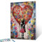 Tucocoo Banksy Graffiti Malen nach Zahlen Kits 40 x 50 cm Leinwand, DIY Digitales Ölgemälde für Erwachsene mit Pinseln und Acrylpigment, Pop Art Little Girl Love Bild für Wohnkultur (ohne Rahmen)
