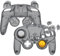 eXtremeRate Grips Case Shell kompatibel mit Nintendo Game Cube Controller, DIY-Ersatz Griff Gehäuse/D-Pad/Trigger/Thumbsticks Zubehör für NGC Gamecube Controller-Transparent Schwarz(KEIN Gamepad)