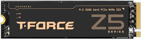 TEAMGROUP T-Force Z540 4TB Gen5x4 DRAM SLC Cache 3D TLC NAND NVMe Phison E26 PCIe M.2 2280 Gaming SSD with Ultra-Thin Graphene Heat Spreader Read/Write 12400/11800 MB/s TM8FF1004T0C129