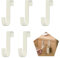 Ganchos De Puerta, 5 Ganchos Para Gabinetes y Armarios, Organizador De Gancho De Puerta Resistente Para Salas De Estar, Baños, Cocina, Toallas, Ropa, Sombreros, Abrigos, Bolsas Blanco