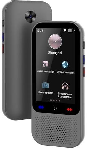 Appareil de traducteur de langue avec 138 langues Traduction vocale 16 traductions hors ligne Interprétation simultanée Prise en charge de l'enregistrement vidéo vocal Traduction de texte/photo Chat