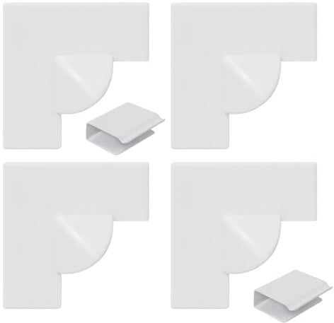 Magnetic Window Screen Accessories, DIY Window Screen Corners Accessories 4 Window Screen Corners, 2 Windproof Clips (White)