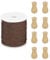 sourcing map Braided Lift Shade Cord, 1.8 mm 110 Yards/Roll Nylon Cord String with 8Pcs Wood Blind Pull Cord Knobs for Roman Blind Shade Rollers Repair Curtain Craft DIY (Wood)