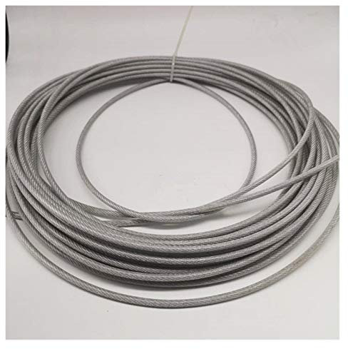 CEHJZQRPL Cuerda de Alambre, Cable de Acero, Cable de Acero de 8 mm, 7 x 19, Cable de Acero Inoxidable 304(8mm 1.2 Meters)