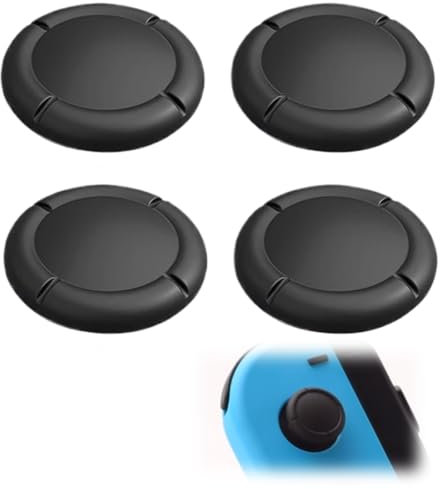 ZORVUJI Copri Joystick per Controller Switch/Lite, Protezioni Thumbsticks in Silicone, Accessori di Protezione per Joystick 3D, 4 Pezzi (Nero)