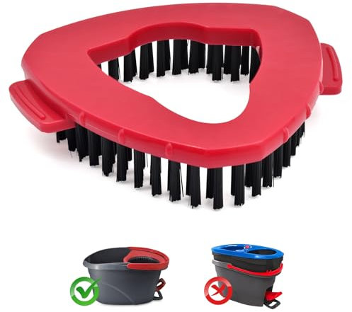 1 Spazzola,Testa Spazzola Di Ricambio Per Mocio compatibili con Vileda Easywring Spin Mop Sistema A 1 Serbatoio, Triangolo Mop Spin Testa, Multifunzione spazzola per pavimenti e piastrelle