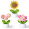 Weldomcor 3 pezzi, regalo di supporto emotivo, divertente supporto emotivo per piante, lavoro a maglia, uncinetto, fiori, tulipani artificiali, girasole finto, kit all'uncinetto, per casa, scrivania