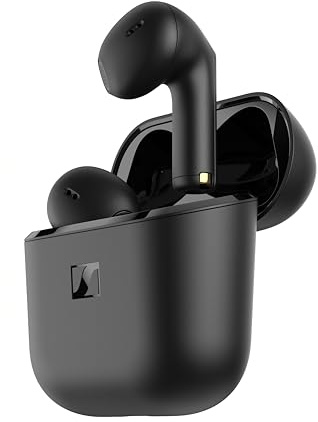 Sennheiser ACCENTUM - Auricolari wireless aperti, design aperto, suono dinamico e Bluetooth 5.3, resistenza agli spruzzi IPX4, durata della batteria 28 ore e custodia di ricarica USB-C, nero