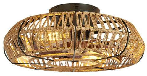 Ventilador de Techo Create con Mando a Distancia Ventiladores de Techo Temporizador Sin Bombilla Apta Para Salón, Dormitorio, Ático(B)