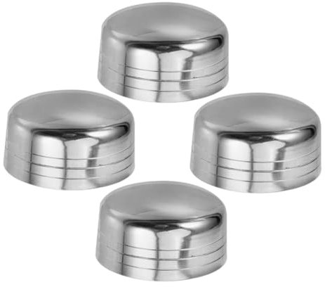 SMASOLO 4 Pcs Stainless Steel Cocktail Shaker Lids for Home Use Spill Design for Easy Mixing Replacement Tops for Bartenders and Beverage Shops for Drinks and Coffee