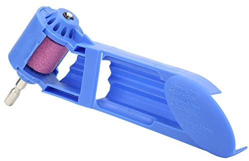 Itonash Drill Bit Sharpener, Quick Sharpening with Brown Corundum Grinding Wheel for 2-12.5mm Iron Bits, Portable Electric Grinding Machine (Blue)