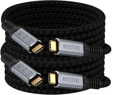 USB C Kabel auf USB C 3m[2 Stück 3m] Kompatibel mit Thunderbolt 4/3 Cable,USB 3.2 Gen2 Typ C,20 Gbps Datenübertragung,240W 20V/5A Schnellladekabel,4K Video usbc Display für Laptop,Monitor